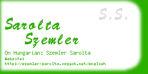 sarolta szemler business card